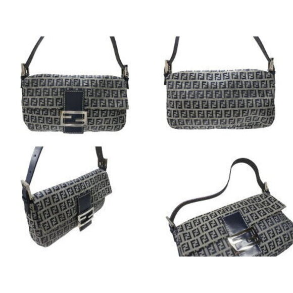 Fendi Zucchino Maa Bucket one shoulder bag Navy Blue - Picture 2 of 7